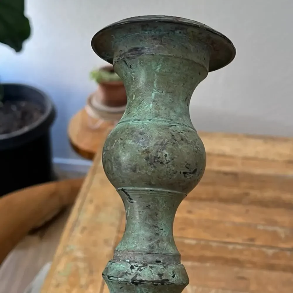 VIntage Turquoise Candlestick Holder 16